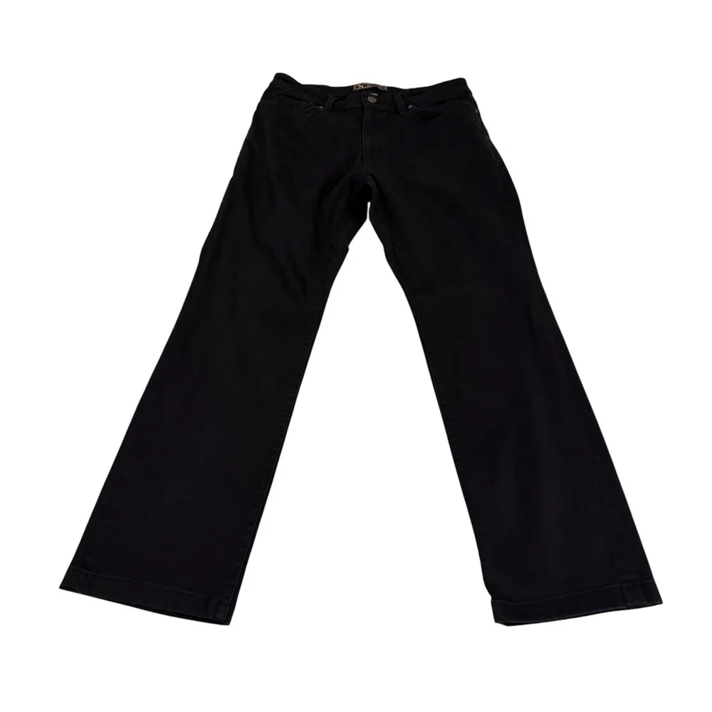 34 Heritage Courage Straight Leg Pants Mens 36x34 Black Twill Chino Jeans